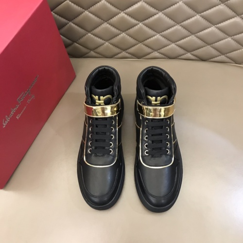 Cheap Salvatore Ferragamo High Tops Shoes For Men #1019310 Replica Wholesale [$82.00 USD] [ITEM#1019310] on Replica Salvatore Ferragamo High Tops Shoes