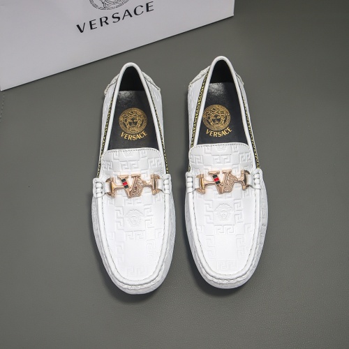 Cheap Versace Leather Shoes For Men #1021146 Replica Wholesale [$68.00 USD] [ITEM#1021146] on Replica Versace Leather Shoes
