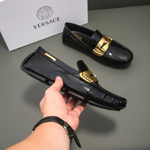 Cheap Versace Leather Shoes For Men #1021148 Replica Wholesale [$68.00 USD] [ITEM#1021148] on Replica Versace Leather Shoes