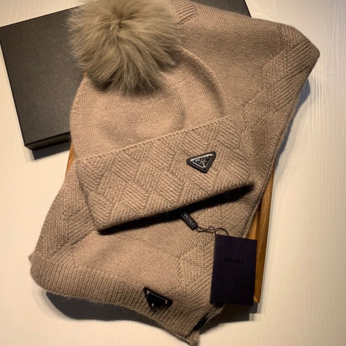 Cheap Prada Wool Hats &amp; Scarf Set #1022453 Replica Wholesale [$60.00 USD] [ITEM#1022453] on Replica Prada Caps