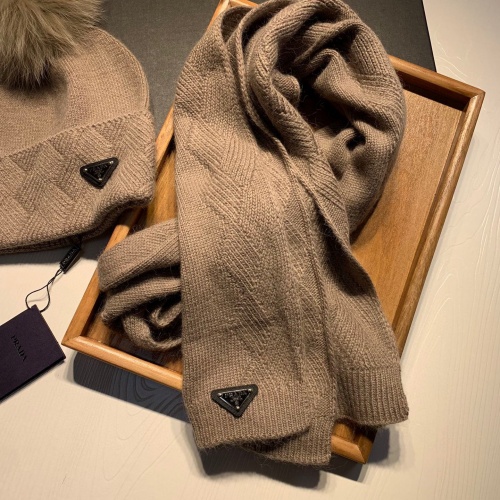 Cheap Prada Wool Hats &amp; Scarf Set #1022453 Replica Wholesale [$60.00 USD] [ITEM#1022453] on Replica Prada Caps