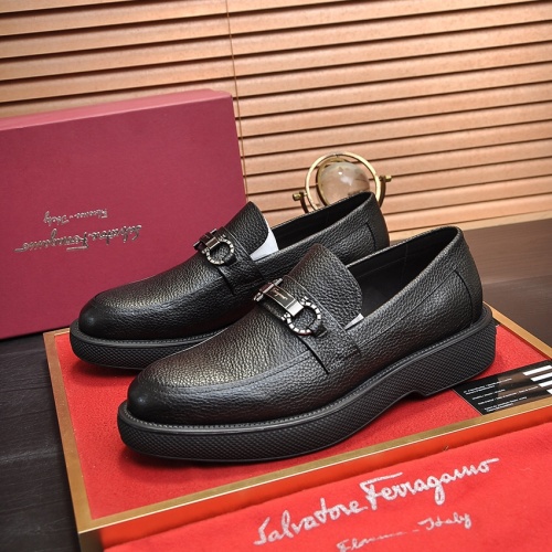 Cheap Salvatore Ferragamo Leather Shoes For Men #1023149 Replica Wholesale [$112.00 USD] [ITEM#1023149] on Replica Salvatore Ferragamo Leather Shoes
