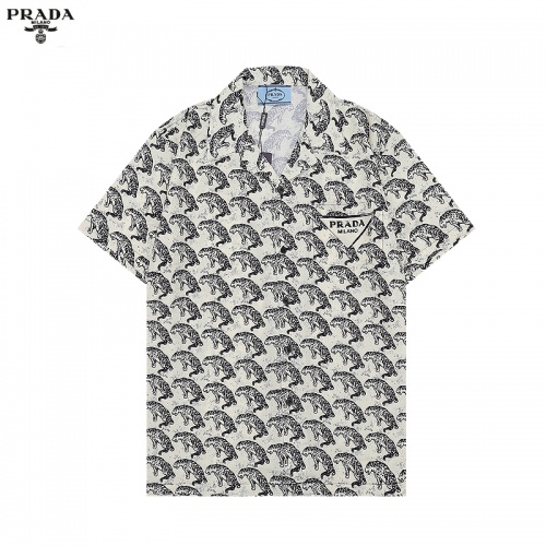 Cheap Prada Shirts Short Sleeved For Men #1023715 Replica Wholesale [$36.00 USD] [ITEM#1023715] on Replica Prada Shirts