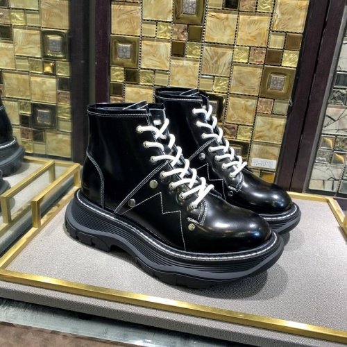 Cheap Alexander McQueen Boots For Men #1024273 Replica Wholesale [$118.00 USD] [ITEM#1024273] on Replica Alexander McQueen Boots