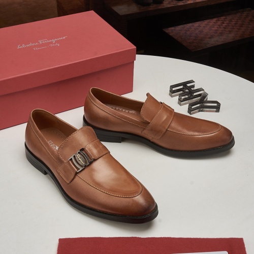 Cheap Salvatore Ferragamo Leather Shoes For Men #1026034 Replica Wholesale [$80.00 USD] [ITEM#1026034] on Replica Salvatore Ferragamo Leather Shoes