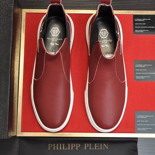 Cheap Philipp Plein PP High Tops Shoes For Men #1026178 Replica Wholesale [$88.00 USD] [ITEM#1026178] on Replica Philipp Plein PP High Tops Shoes