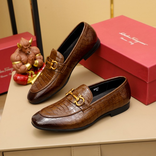 Cheap Salvatore Ferragamo Leather Shoes For Men #1026866 Replica Wholesale [$80.00 USD] [ITEM#1026866] on Replica Salvatore Ferragamo Leather Shoes