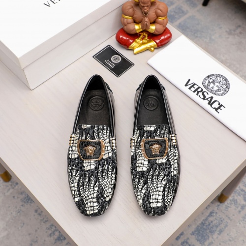 Cheap Versace Leather Shoes For Men #1026896 Replica Wholesale [$68.00 USD] [ITEM#1026896] on Replica Versace Leather Shoes