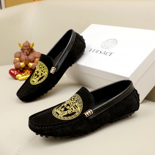 Cheap Versace Leather Shoes For Men #1026897 Replica Wholesale [$68.00 USD] [ITEM#1026897] on Replica Versace Leather Shoes