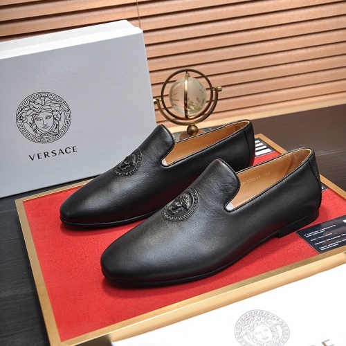Cheap Versace Leather Shoes For Men #1026984 Replica Wholesale [$98.00 USD] [ITEM#1026984] on Replica Versace Leather Shoes