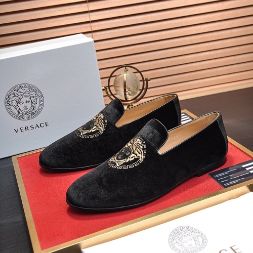 Cheap Versace Leather Shoes For Men #1026986 Replica Wholesale [$98.00 USD] [ITEM#1026986] on Replica Versace Leather Shoes