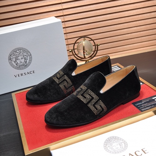 Cheap Versace Leather Shoes For Men #1026987 Replica Wholesale [$98.00 USD] [ITEM#1026987] on Replica Versace Leather Shoes