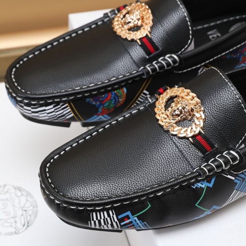 Cheap Versace Leather Shoes For Men #1027033 Replica Wholesale [$85.00 USD] [ITEM#1027033] on Replica Versace Leather Shoes