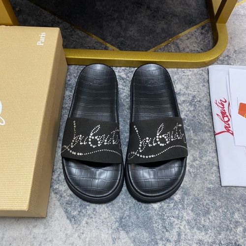 Cheap Christian Louboutin CL Slippers For Men #1027401 Replica Wholesale [$80.00 USD] [ITEM#1027401] on Replica Christian Louboutin CL Slippers
