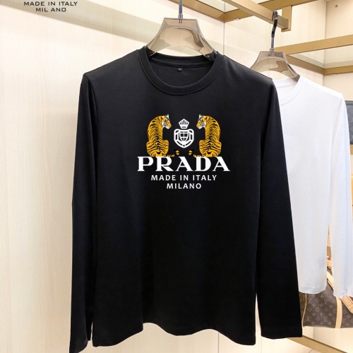 Cheap Prada T-Shirts Long Sleeved For Men #1027414 Replica Wholesale [$34.00 USD] [ITEM#1027414] on Replica Prada T-Shirts