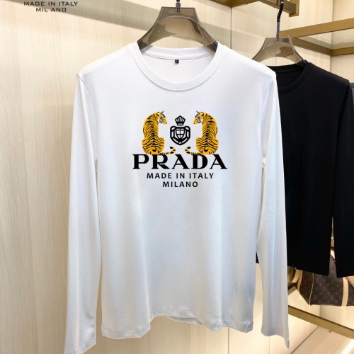 Cheap Prada T-Shirts Long Sleeved For Men #1027415 Replica Wholesale [$34.00 USD] [ITEM#1027415] on Replica Prada T-Shirts