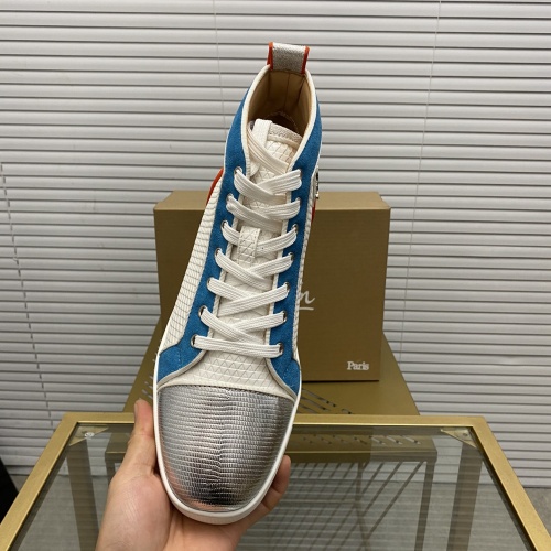 Cheap Christian Louboutin High Top Shoes For Men #1027677 Replica Wholesale [$105.00 USD] [ITEM#1027677] on Replica Christian Louboutin High Top Shoes