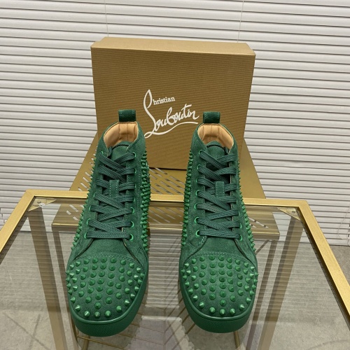 Cheap Christian Louboutin High Top Shoes For Men #1027683 Replica Wholesale [$105.00 USD] [ITEM#1027683] on Replica Christian Louboutin High Top Shoes