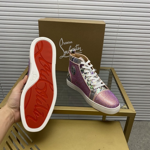 Cheap Christian Louboutin High Top Shoes For Men #1027686 Replica Wholesale [$108.00 USD] [ITEM#1027686] on Replica Christian Louboutin High Top Shoes