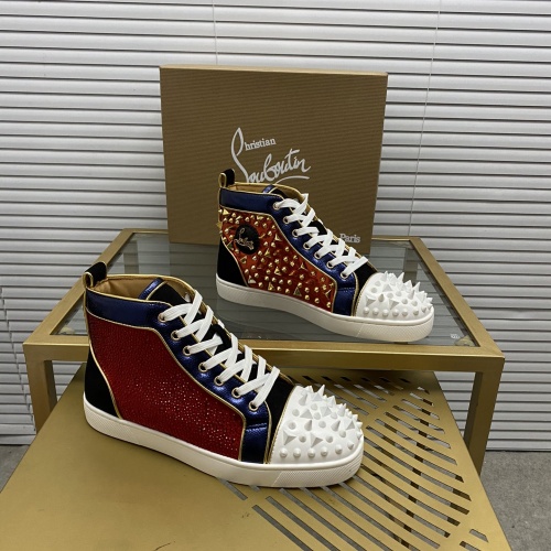 Cheap Christian Louboutin High Top Shoes For Men #1027688 Replica Wholesale [$108.00 USD] [ITEM#1027688] on Replica Christian Louboutin High Top Shoes