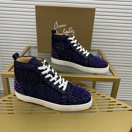 Cheap Christian Louboutin High Top Shoes For Men #1027690 Replica Wholesale [$108.00 USD] [ITEM#1027690] on Replica Christian Louboutin High Top Shoes
