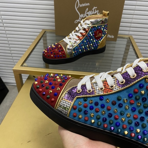 Cheap Christian Louboutin High Top Shoes For Men #1027692 Replica Wholesale [$112.00 USD] [ITEM#1027692] on Replica Christian Louboutin High Top Shoes