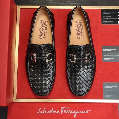 Cheap Salvatore Ferragamo Leather Shoes For Men #1028780 Replica Wholesale [$85.00 USD] [ITEM#1028780] on Replica Salvatore Ferragamo Leather Shoes