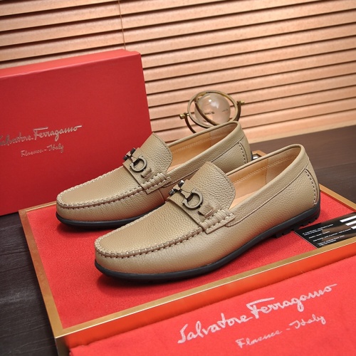 Cheap Salvatore Ferragamo Leather Shoes For Men #1028782 Replica Wholesale [$85.00 USD] [ITEM#1028782] on Replica Salvatore Ferragamo Leather Shoes