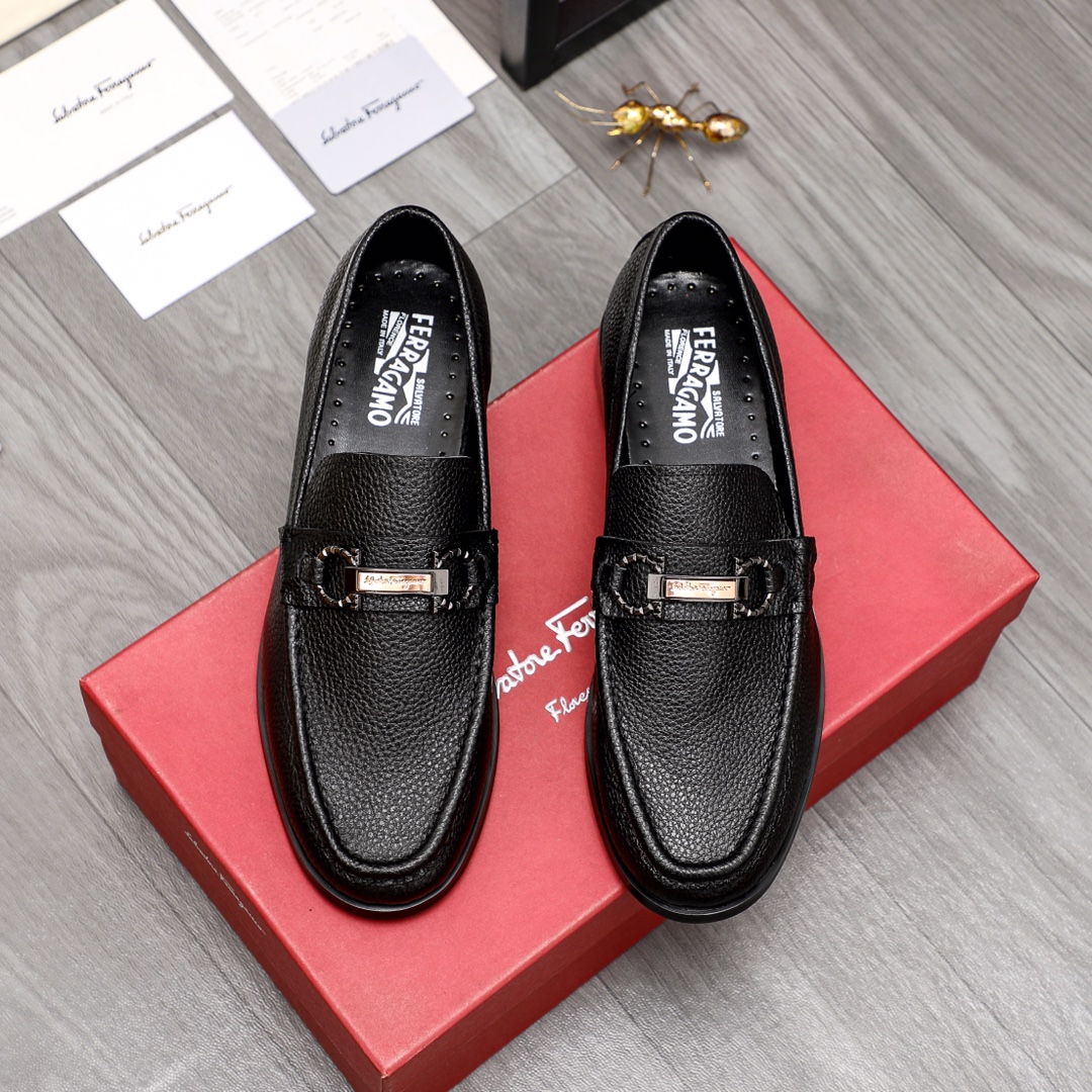 Cheap Salvatore Ferragamo Leather Shoes For Men #1020264 Replica ...