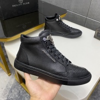 Cheap Philipp Plein PP High Tops Shoes For Men #1025029 Replica Wholesale [$85.00 USD] [ITEM#1025029] on Replica Philipp Plein PP High Tops Shoes