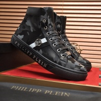 Cheap Philipp Plein PP High Tops Shoes For Men #1028796 Replica Wholesale [$88.00 USD] [ITEM#1028796] on Replica Philipp Plein PP High Tops Shoes