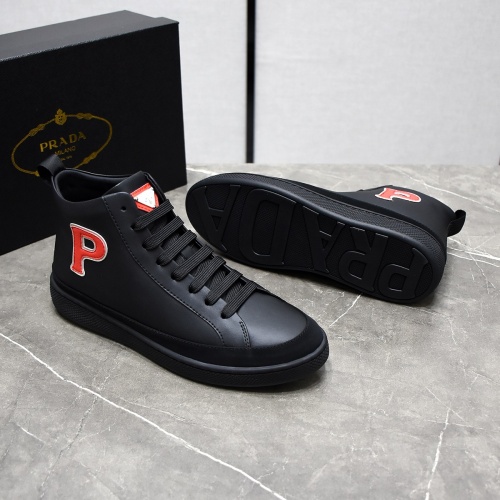 Cheap Prada High Top Shoes For Men #1031200 Replica Wholesale [$82.00 USD] [ITEM#1031200] on Replica Prada High Top Shoes