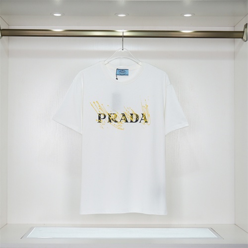 Cheap Prada T-Shirts Short Sleeved For Unisex #1031553 Replica Wholesale [$32.00 USD] [ITEM#1031553] on Replica Prada T-Shirts