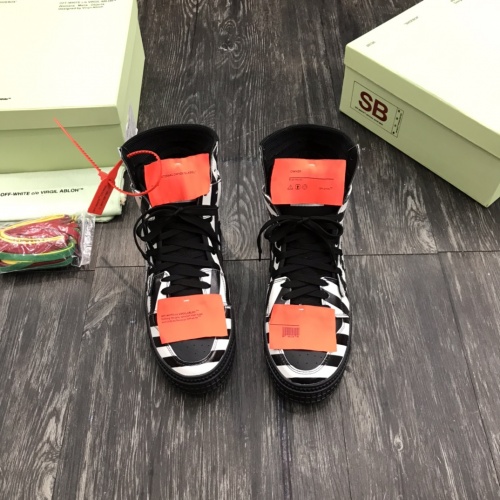 Cheap Off-White High Tops Shoes For Men #1032366 Replica Wholesale [$102.00 USD] [ITEM#1032366] on Replica Off-White High Tops Shoes