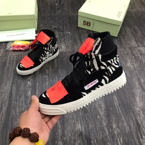 Cheap Off-White High Tops Shoes For Women #1032367 Replica Wholesale [$102.00 USD] [ITEM#1032367] on Replica Off-White High Tops Shoes