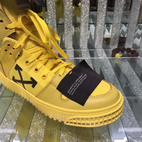 Cheap Off-White High Tops Shoes For Women #1032369 Replica Wholesale [$105.00 USD] [ITEM#1032369] on Replica Off-White High Tops Shoes