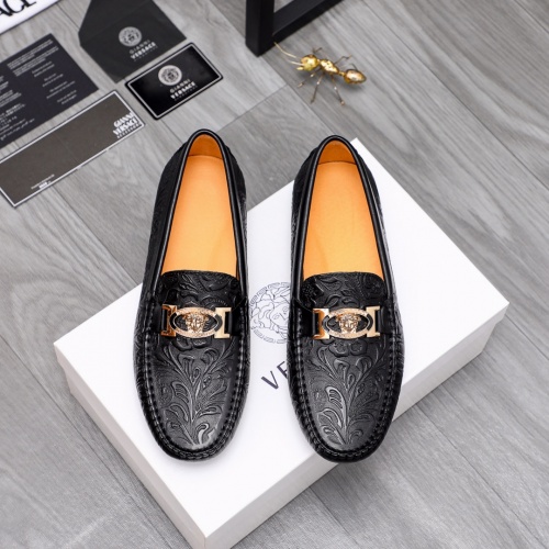 Cheap Versace Leather Shoes For Men #1033343 Replica Wholesale [$68.00 USD] [ITEM#1033343] on Replica Versace Leather Shoes