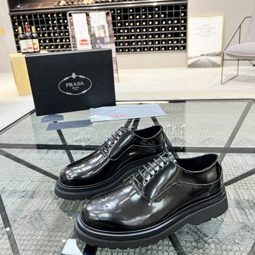 Cheap Prada Leather Shoes For Men #1033576 Replica Wholesale [$135.00 USD] [ITEM#1033576] on Replica Prada Leather Shoes