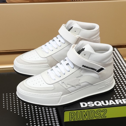 Cheap Dsquared High Tops Shoes For Men #1034760 Replica Wholesale [$100.00 USD] [ITEM#1034760] on Replica Dsquared High Tops Shoes