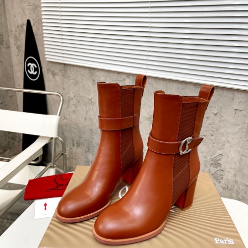 Cheap Christian Louboutin Boots For Women #1037621 Replica Wholesale [$112.00 USD] [ITEM#1037621] on Replica Christian Louboutin Boots