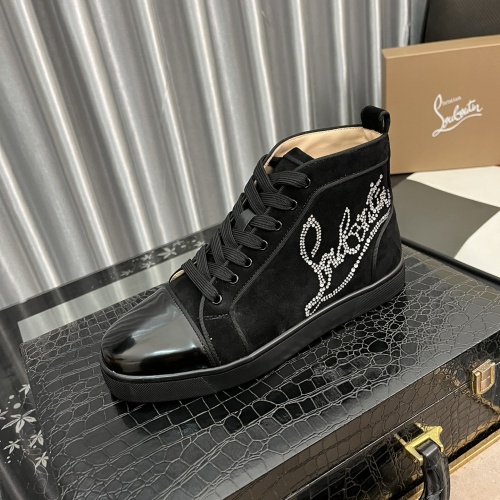Cheap Christian Louboutin High Top Shoes For Men #1038349 Replica Wholesale [$82.00 USD] [ITEM#1038349] on Replica Christian Louboutin High Top Shoes