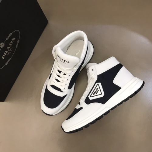 Cheap Prada High Top Shoes For Men #1038699 Replica Wholesale [$82.00 USD] [ITEM#1038699] on Replica Prada High Top Shoes