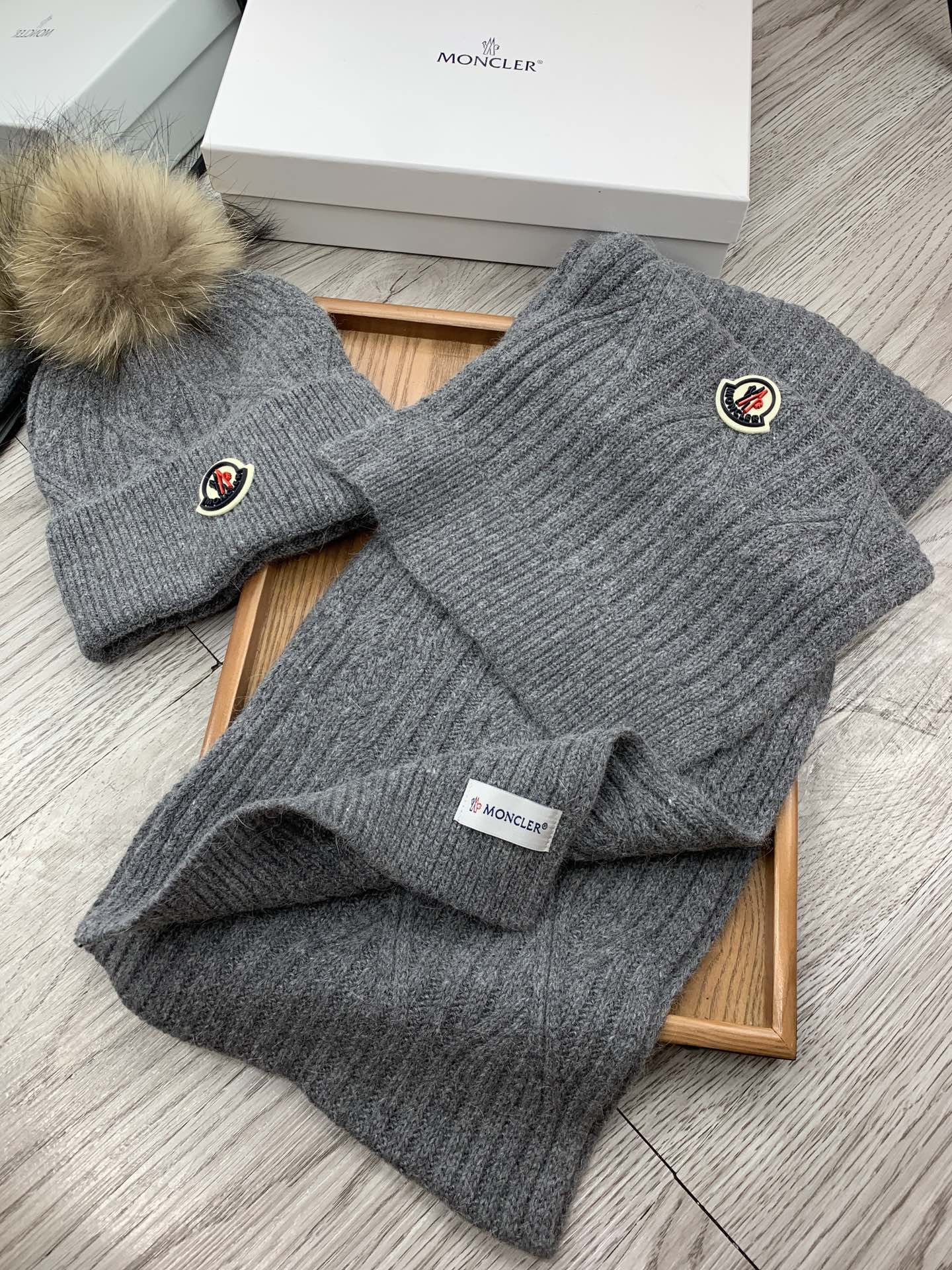 moncler hat and scarf set selfridges