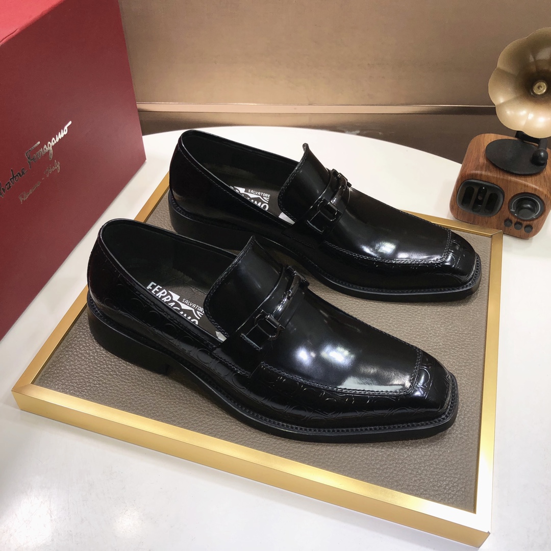 Cheap Salvatore Ferragamo Leather Shoes For Men #1031106 Replica ...