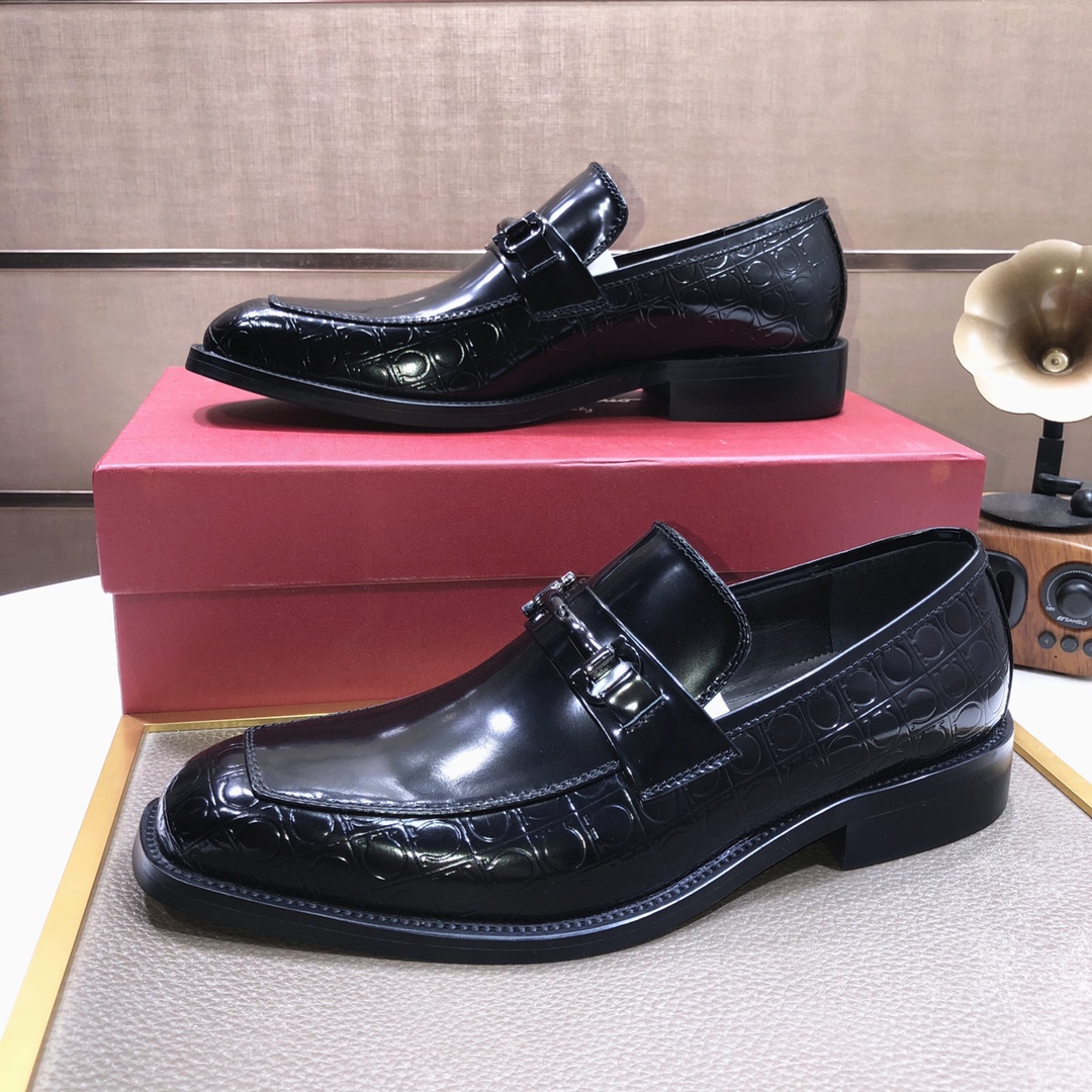 Cheap Salvatore Ferragamo Leather Shoes For Men #1031106 Replica ...