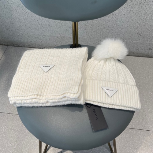 Cheap Prada Wool Hats &amp; Scarf Set #1040268 Replica Wholesale [$68.00 USD] [ITEM#1040268] on Replica Prada Caps