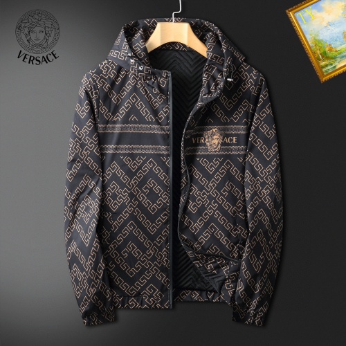 Cheap Versace Quilted Jackets Long Sleeved For Men #1040805 Replica Wholesale [$72.00 USD] [ITEM#1040805] on Replica Versace Jackets