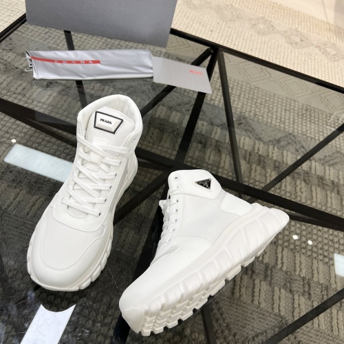 Cheap Prada High Top Shoes For Men #1042065 Replica Wholesale [$115.00 USD] [ITEM#1042065] on Replica Prada High Top Shoes