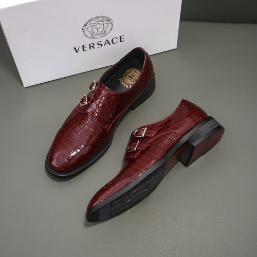 Cheap Versace Leather Shoes For Men #1042362 Replica Wholesale [$76.00 USD] [ITEM#1042362] on Replica Versace Leather Shoes