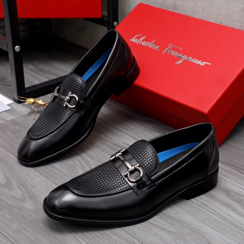 Cheap Salvatore Ferragamo Leather Shoes For Men #1042404 Replica Wholesale [$85.00 USD] [ITEM#1042404] on Replica Salvatore Ferragamo Leather Shoes